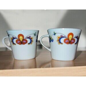 2 Vintage Porsgrund Norway Farmers Rose